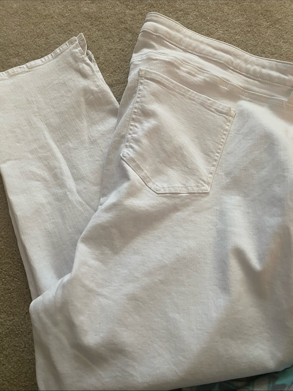 Curves 360 by NYDJ size 24 SHORT white ankle pants - Picture 8 of 8